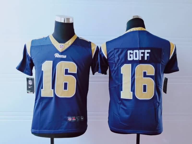 Los Angeles Rams Kids GOFF #16 Dark Blue NFL Jersey