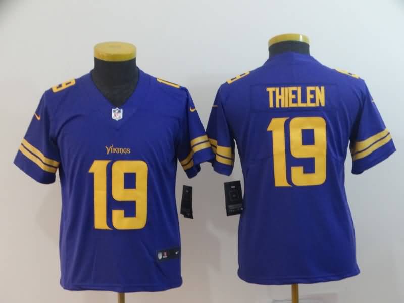 Minnesota Vikings Kids THIELEN #19 Purple NFL Jersey 02