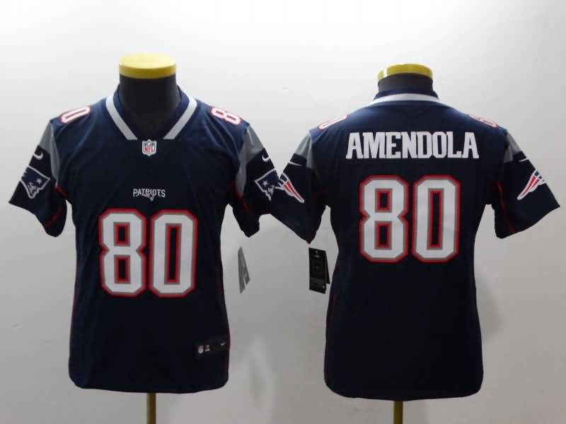 New England Patriots Kids AMENDOLA #80 Dark Blue NFL Jersey