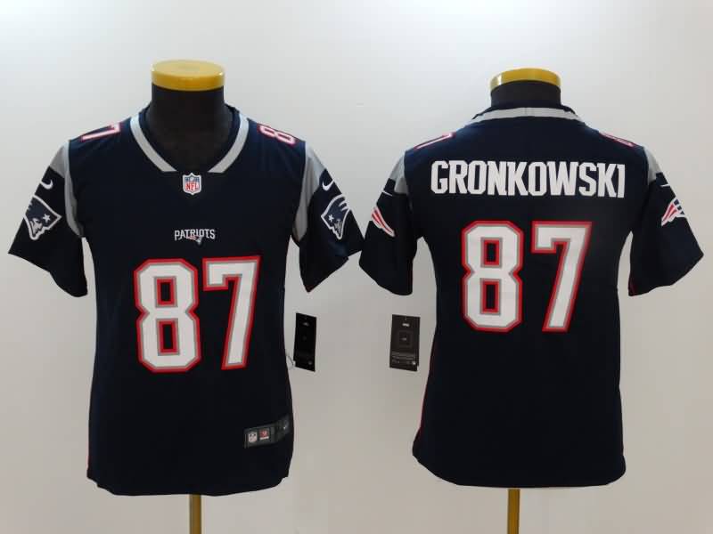 New England Patriots Kids GRONKOWSKI #87 Dark Blue NFL Jersey