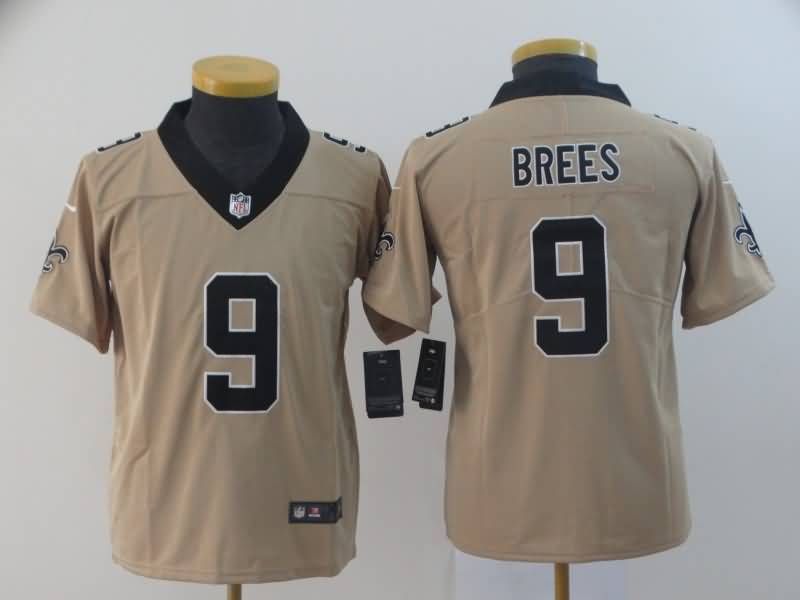 New Orleans Saints Kids BREES #9 Tan Inverted Legend NFL Jersey