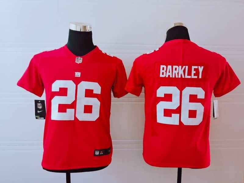New York Giants Kids BARKLEY #26 Red Inverted Legend NFL Jersey