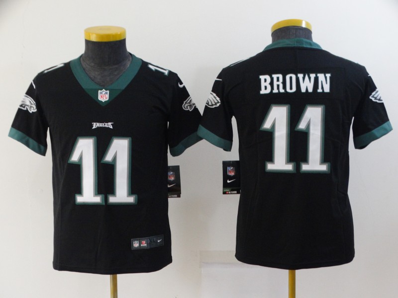 Philadelphia Eagles Kids BROWN #11 Black NFL Jersey