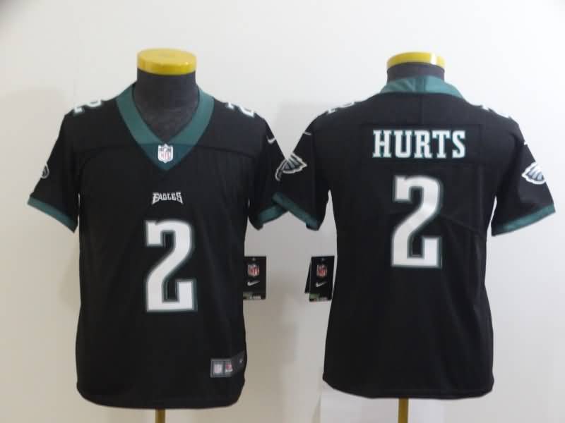 Philadelphia Eagles Kids HURTS #2 Black NFL Jersey