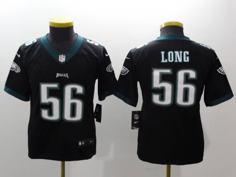 Philadelphia Eagles Kids LONG #56 Black NFL Jersey