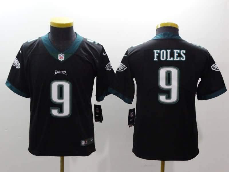 Philadelphia Eagles Kids FOLES #9 Black NFL Jersey