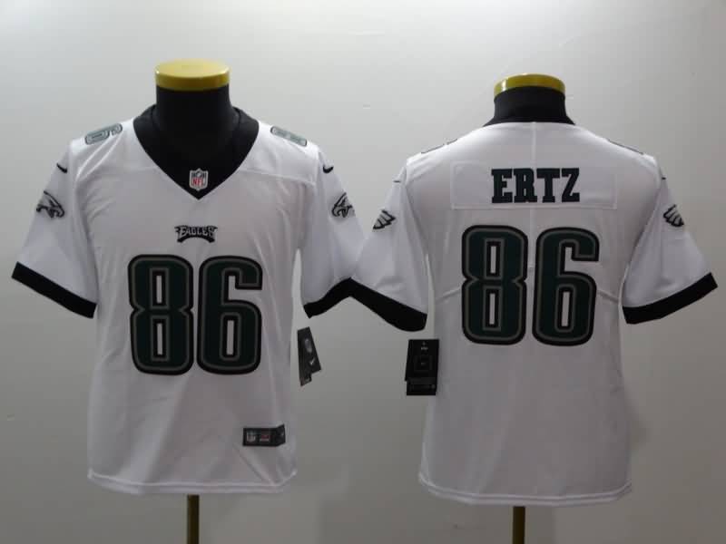 Philadelphia Eagles Kids ERTZ #86 White NFL Jersey