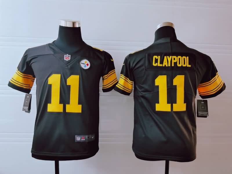 Pittsburgh Steelers Kids CLAYPOOL #11 Black NFL Jersey 03