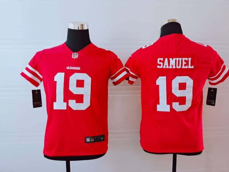 San Francisco 49ers Kids SAMUEL #19 Red NFL Jersey