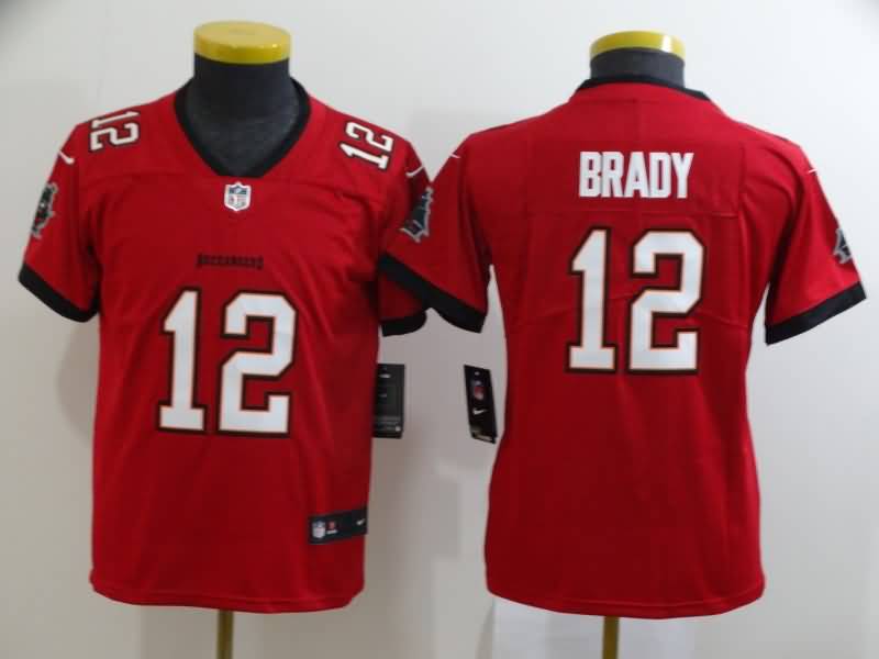 Tampa Bay Buccaneers Kids BRADY #12 Red NFL Jersey 02