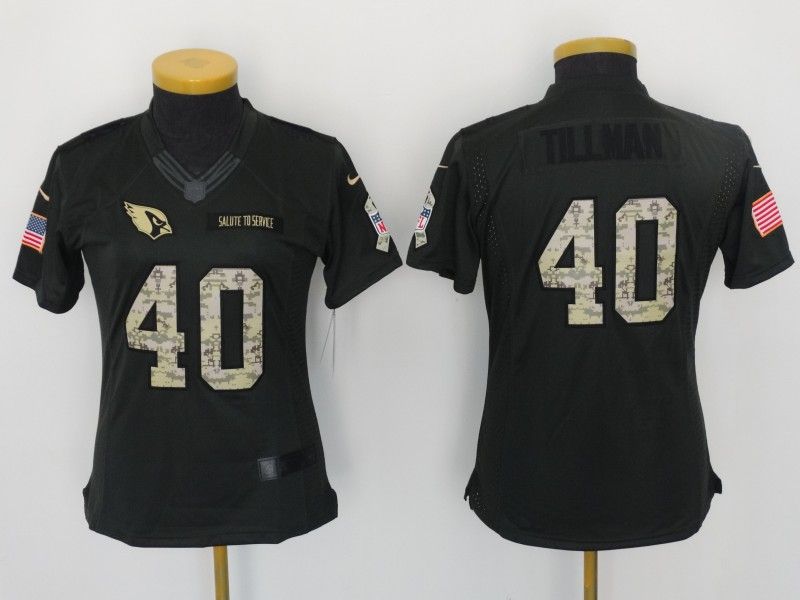 Arizona Cardinals TILLMAN #40 Olive Salute To Service Women NFL Jersey