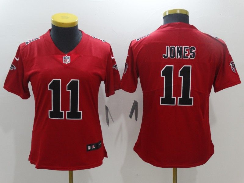 Atlanta Falcons JONES #11 Red Women NFL Jersey 02