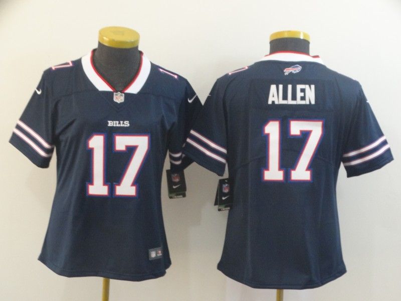 Buffalo Bills ALLEN #17 Dark Blue Women NFL Jersey