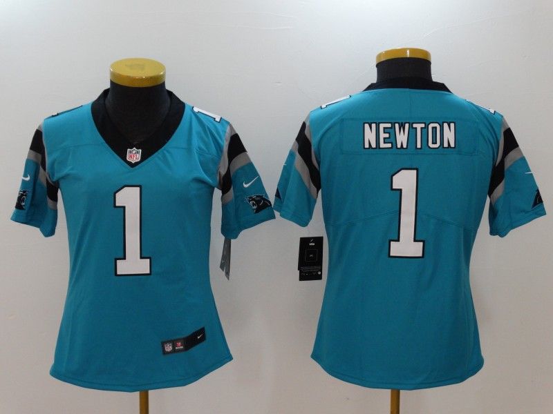 Carolina Panthers NEWTON #1 Blue Women NFL Jersey