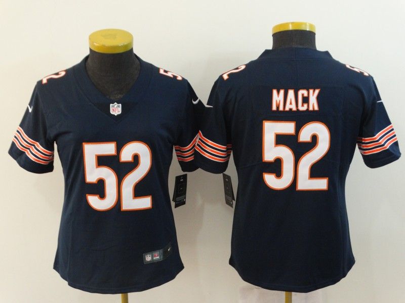 Chicago Bears MACK #52 Dark Blue Women NFL Jersey