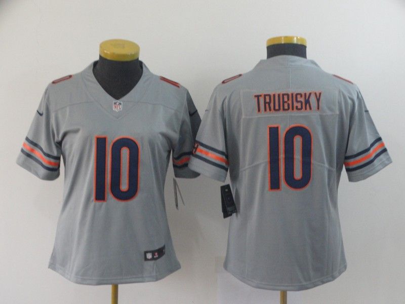 Chicago Bears TRUBISKY #10 Grey Inverted Legend Women NFL Jersey