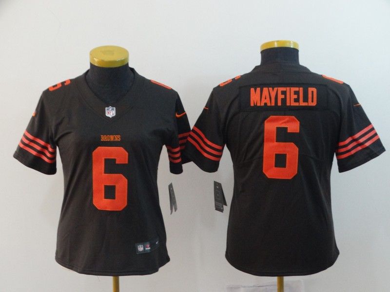 Cleveland Browns MAYFIELD #6 Brown Women NFL Jersey 02