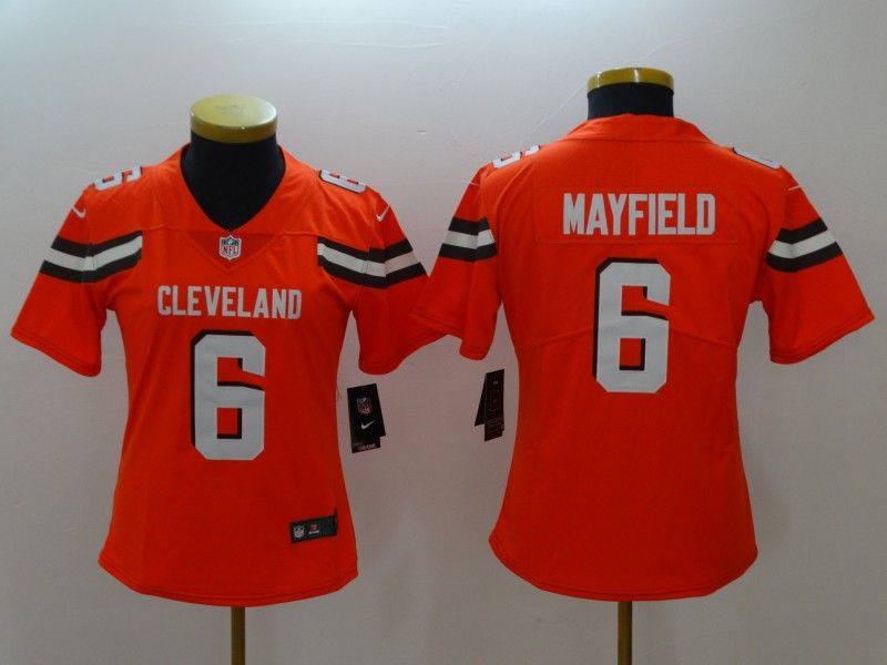 Cleveland Browns MAYFIELD #6 Orange Women NFL Jersey