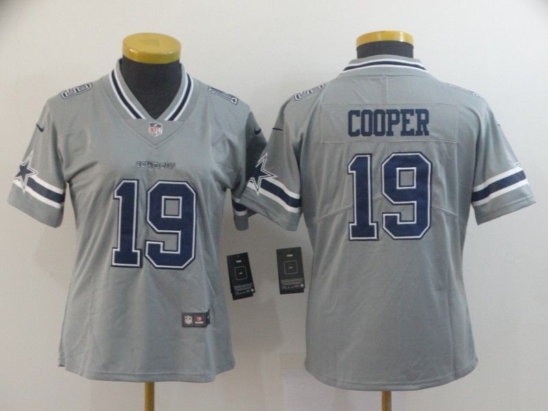 Dallas Cowboys COOPER #19 Grey Vapor Limited Women NFL Jersey