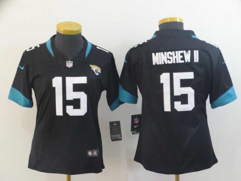 Jacksonville Jaguars MINSHEW II #15 Black Women NFL Jersey