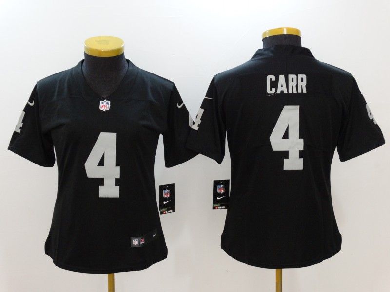 Las Vegas Raiders CARR #4 Black Women NFL Jersey