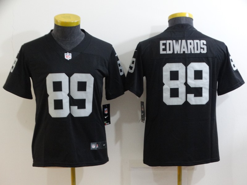 Las Vegas Raiders EDWARDS #89 Black Women NFL Jersey