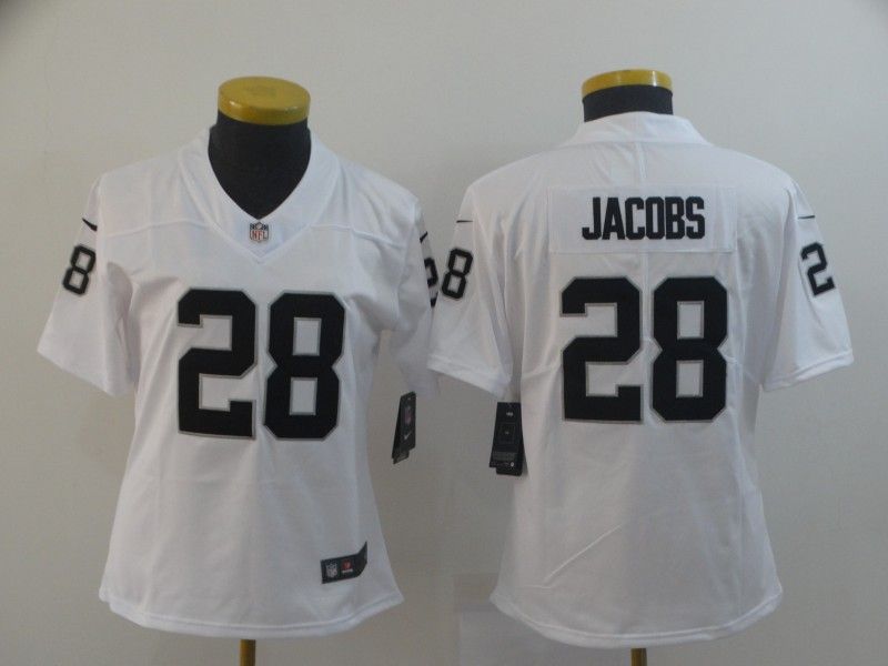 Las Vegas Raiders JACOBS #28 White Women NFL Jersey