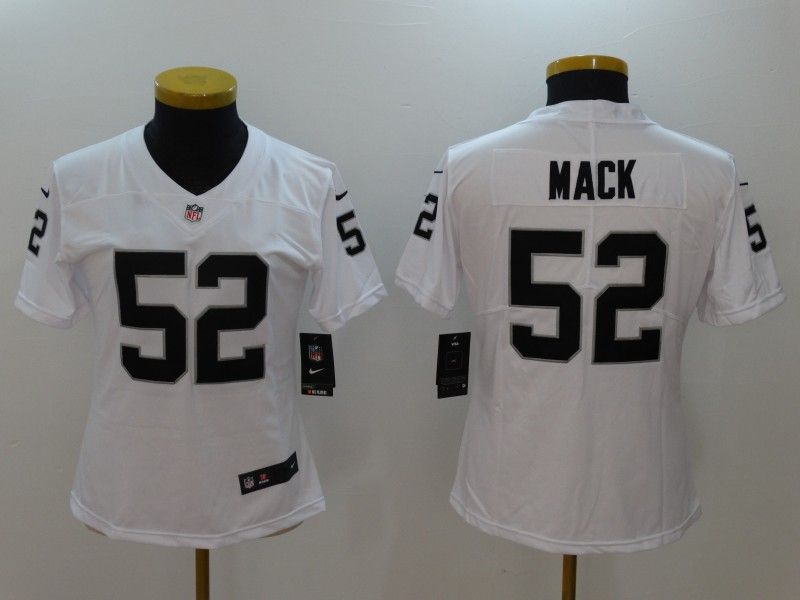 Las Vegas Raiders MACK #52 White Women NFL Jersey