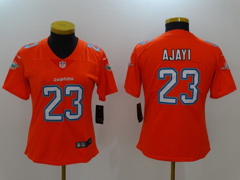 Miami Dolphins AJAYI #23 Orange Women NFL Jersey