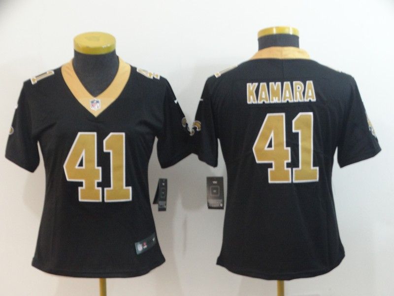 New Orleans Saints KAMARA #41 Black Women NFL Jersey