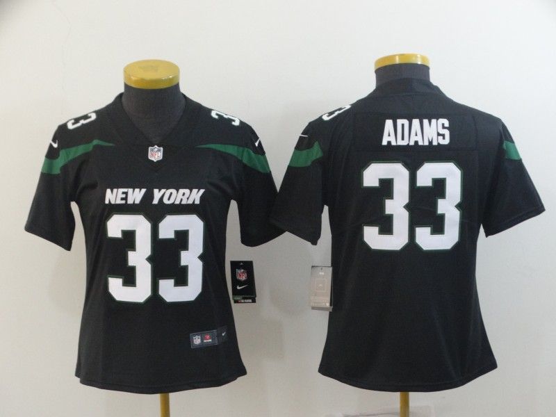 New York Jets ADAMS #33 Black Women NFL Jersey