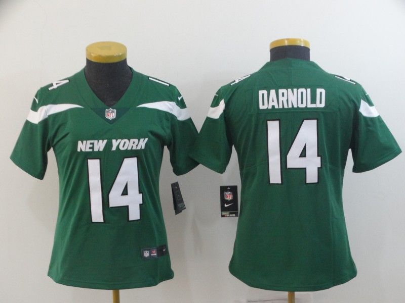 New York Jets DARNOLD #14 Green Women NFL Jersey