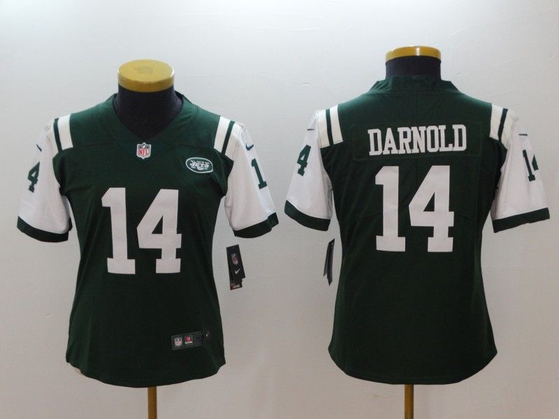 New York Jets DARNOLD #14 Green Women NFL Jersey 03