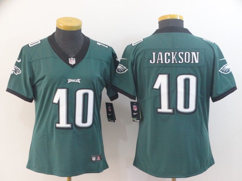 Philadelphia Eagles JACKSON #10 Green Women NFL Jersey