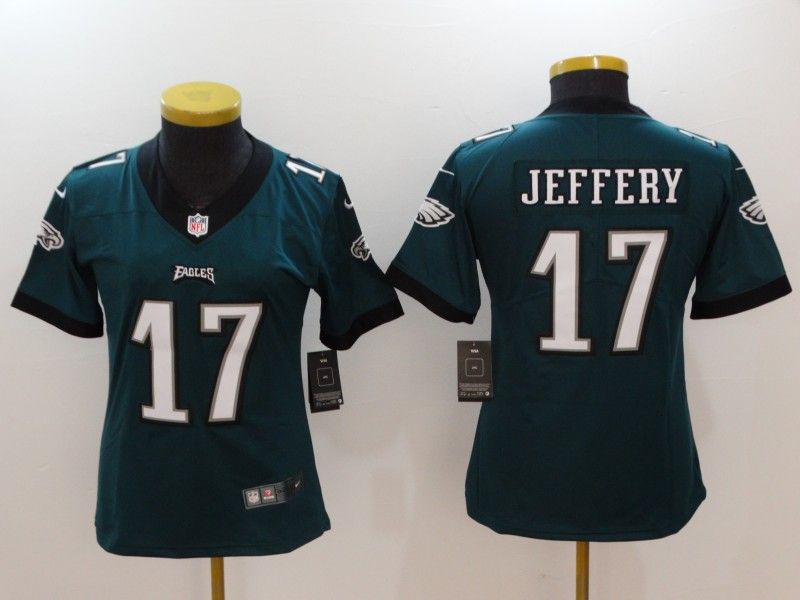 Philadelphia Eagles JEFFERY #17 Green Women NFL Jersey