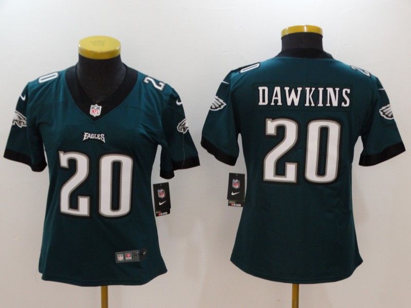 Philadelphia Eagles DAWKINS #20 Green Women NFL Jersey