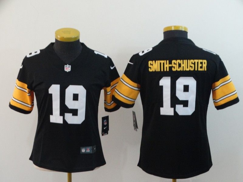 Pittsburgh Steelers SMITH-SCHUSTER #19 Black Women NFL Jersey