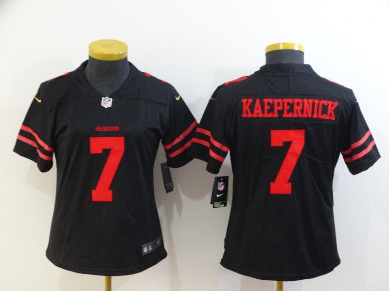 San Francisco 49ers KAEPEERNICK #7 Black Women NFL Jersey