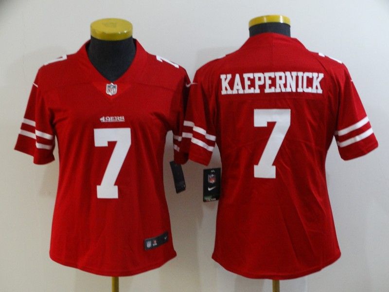 San Francisco 49ers KAEPEERNICK #7 Red Women NFL Jersey