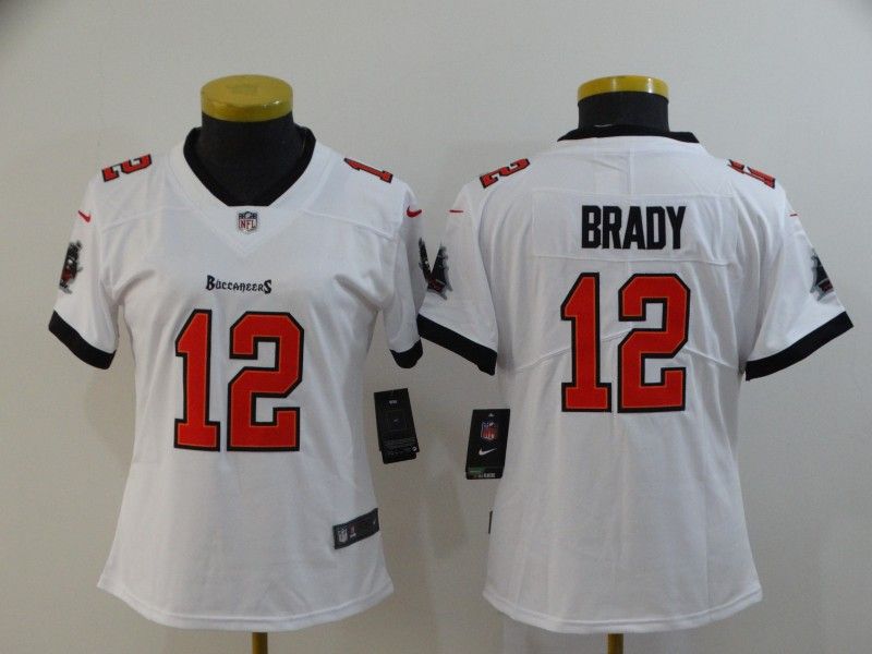 Tampa Bay Buccaneers BRADY #12 White Women NFL Jersey