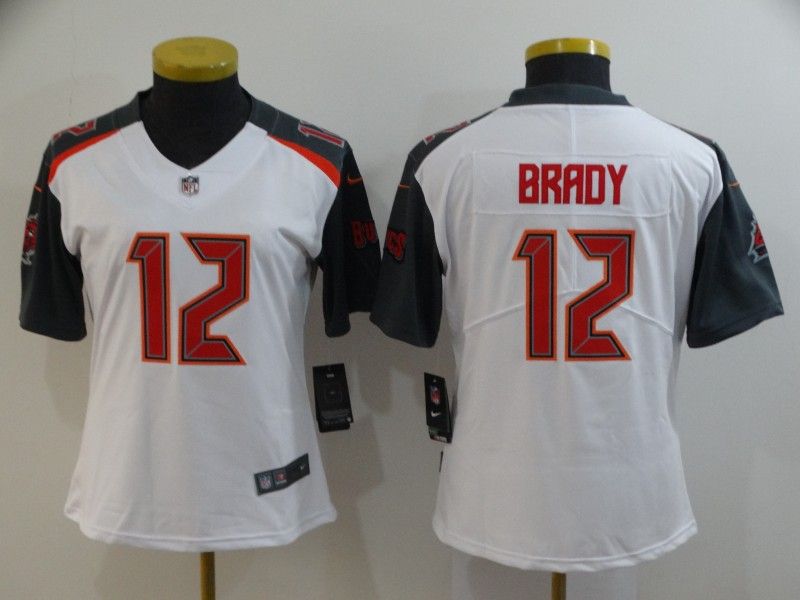 Tampa Bay Buccaneers BRADY #12 White Women NFL Jersey 02