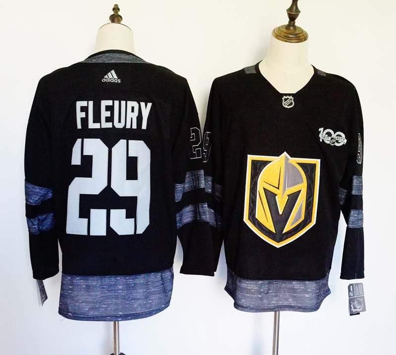 Vegas Golden Knights Black FLEURY #29 100th Anniversary NHL Jersey