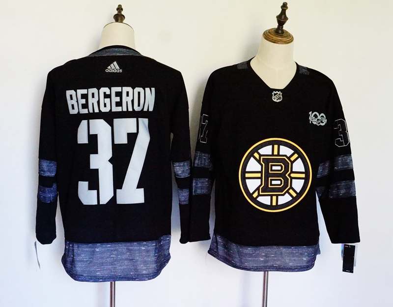 Boston Bruins Black BERGERON #37 100th Anniversary NHL Jersey