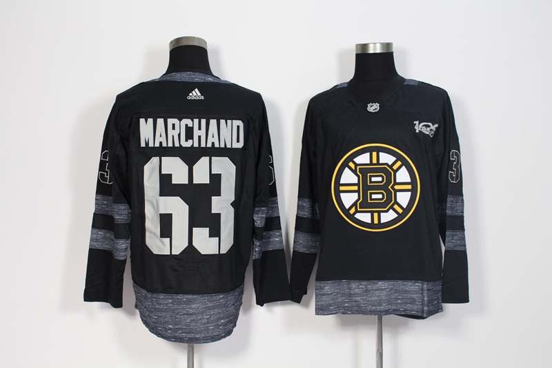 Boston Bruins Black MARGHAND #63 100th Anniversary NHL Jersey