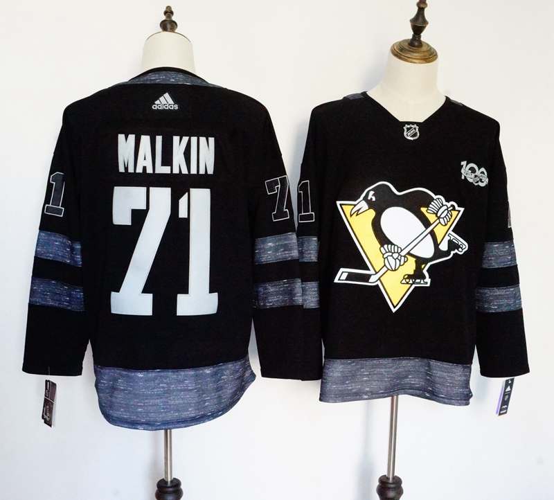 Pittsburgh Penguins Black MALKIN #71 100th Anniversary NHL Jersey