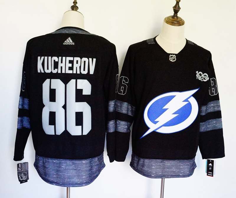 Tampa Bay Lightning Black KUCHEROV #86 100th Anniversary NHL Jersey
