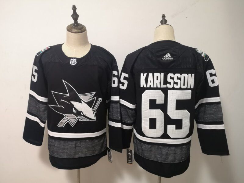 2019 San Jose Sharks Black KARLSSON #65 All Star NHL Jersey