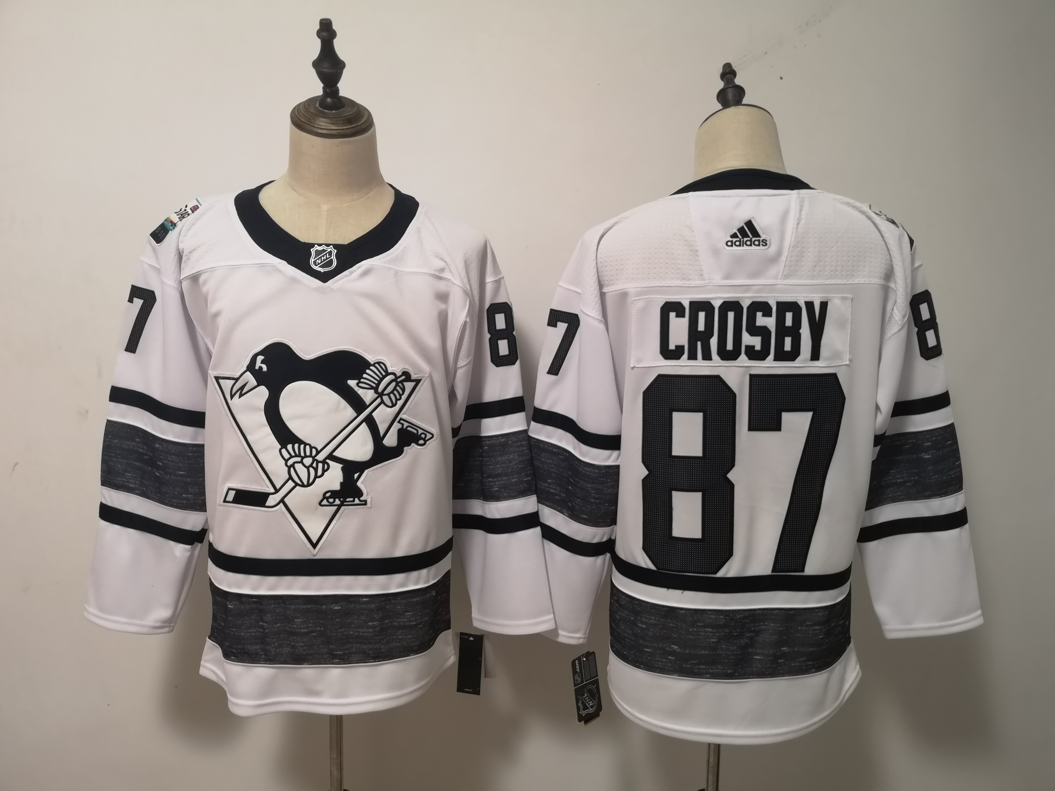 2019 Pittsburgh Penguins White CROSBY #87 All Star NHL Jersey