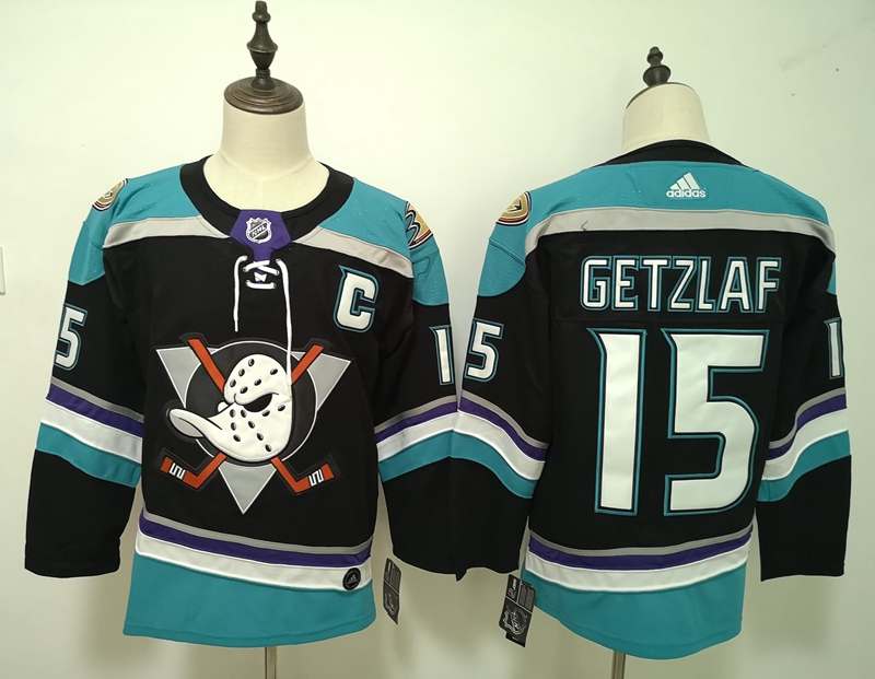 Anaheim Ducks Black GETZLAF #15 NHL Jersey 02