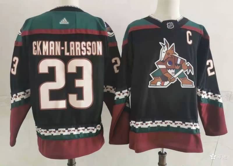 Arizona Coyotes EKMAN LARSSON #23 Black NHL Jersey